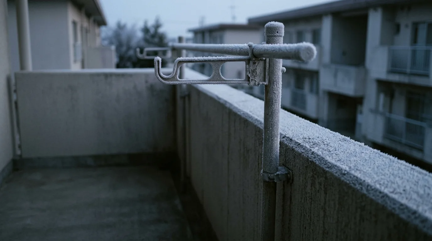霜（しも）— 冷えた朝、水蒸気が凍って降りるもの。